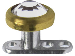 Zeige Details für Oberflächenpiercing Dermal Anchor mit Aufsatz 18kt. vergoldet Bild von Oberflächenpiercing Dermal Anchor mit Aufsatz 18kt. vergoldet