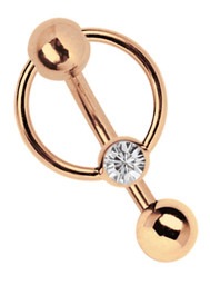 Zeige Details für Intimpiercing Rose Gold, Klitoris Banane mit 5 mm Lochkugel und BCR Bild von Intimpiercing Rose Gold, Klitoris Banane mit 5 mm Lochkugel und BCR