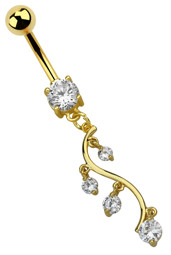 Zeige Details für Bauchnabelpiercing Banane, 7 mm Stein, Anhänger mit Rebe, Gold Bild von Bauchnabelpiercing Banane, 7 mm Stein, Anhänger mit Rebe, Gold