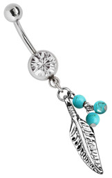 Zeige Details für Bauchnabelpiercing Banane 316l Stahl, 8 mm Steinkugel mit Feder Bild von Bauchnabelpiercing Banane 316l Stahl, 8 mm Steinkugel mit Feder