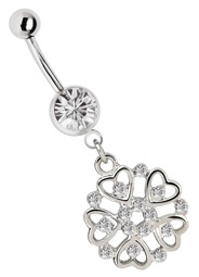 Zeige Details für Bauchnabelpiercing Banane 316l Stahl, 8 mm Steinkugel und Herzblume Bild von Bauchnabelpiercing Banane 316l Stahl, 8 mm Steinkugel und Herzblume