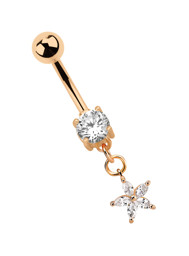 Zeige Details für Bauchnabelpiercing Banane, 7 mm Stein, Anhänger mit Stern, rosegold Bild von Bauchnabelpiercing Banane, 7 mm Stein, Anhänger mit Stern, rosegold