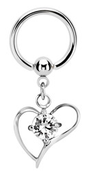 Zeige Details für Intimpiercing Ring BCR 316l Stahl in 1,6 mm mit baumelndem Herz Bild von Intimpiercing Ring BCR 316l Stahl in 1,6 mm mit baumelndem Herz