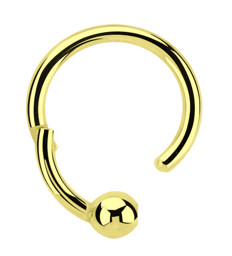 Zeige Details für Piercing Ring BCR, Clicker Gold mit 3 mm Kugel in 1,2 mm Bild von Piercing Ring BCR, Clicker Gold mit 3 mm Kugel in 1,2 mm