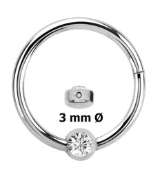 Zeige Details für Lippenpiercing 316l Stahl Ring BCR, Clicker mit 3 mm Steinplatte in 1,2 mm Bild von Lippenpiercing 316l Stahl Ring BCR, Clicker mit 3 mm Steinplatte in 1,2 mm