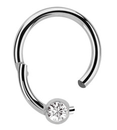 Zeige Details für Titan Piercing Ring BCR, Clicker mit 3 mm Steinkugel in 1,2 mm Bild von Titan Piercing Ring BCR, Clicker mit 3 mm Steinkugel in 1,2 mm