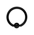 Bild von BCR Piercing Schmuck Ring Stahl PVD schwarz in 1,2 mm