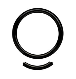 Zeige Details für Piercing Smooth Segmentring Stahl PVD schwarz in 1,2 mm Bild von Piercing Smooth Segmentring Stahl PVD schwarz in 1,2 mm