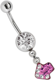 Zeige Details für Bauchnabelpiercing Schmuck Banane mit Multistrass Pfeil Anhänger Bild von Bauchnabelpiercing Schmuck Banane mit Multistrass Pfeil Anhänger