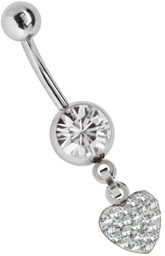 Zeige Details für Bauchnabelpiercing Schmuck Banane mit Multistrass Herz Anhänger Bild von Bauchnabelpiercing Schmuck Banane mit Multistrass Herz Anhänger