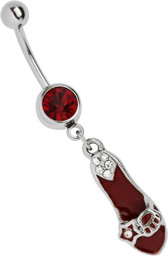 Zeige Details für Bauchnabelpiercing Schmuck Banane mit Schuhanhänger Bild von Bauchnabelpiercing Schmuck Banane mit Schuhanhänger