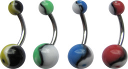 Zeige Details für Piercing Banane Ying Yang aus Acryl mit gebogenem Stahl Stab Bild von Piercing Banane Ying Yang aus Acryl mit gebogenem Stahl Stab