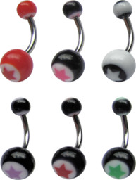 Zeige Details für Piercing Banane Stern aus Acryl mit gebogenem Stahl Stab Bild von Piercing Banane Stern aus Acryl mit gebogenem Stahl Stab