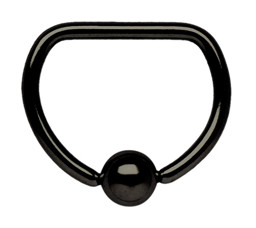 Zeige Details für Piercing D-Ring Stahl schwarz mit geradem Steg in 8,10, 12, 14 mm Bild von Piercing D-Ring Stahl schwarz mit geradem Steg in 8,10, 12, 14 mm