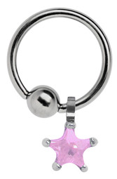Zeige Details für Brust Piercing Schmuck 316L Stahl Ring BCR mit Stern Anhänger Bild von Brust Piercing Schmuck 316L Stahl Ring BCR mit Stern Anhänger
