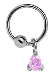 Zeige Details für Brustpiercing 316L Stahl Ring BCR mit ovalem Zirkonia Bild von Brustpiercing 316L Stahl Ring BCR mit ovalem Zirkonia