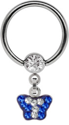 Zeige Details für Intimpiercing Ring Stahl 5 mm Kugel mit Kette + Schmetterling Bild von Intimpiercing Ring Stahl 5 mm Kugel mit Kette + Schmetterling