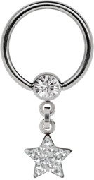 Zeige Details für Intim Piercing Ring Stahl 5 mm Kugel mit Kette + Stern mit Steinen Bild von Intim Piercing Ring Stahl 5 mm Kugel mit Kette + Stern mit Steinen