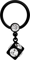Zeige Details für Intimpiercing Ring schwarz Kette + Würfel 8 mm, 5 mm Stein Kugeln  Bild von Intimpiercing Ring schwarz Kette + Würfel 8 mm, 5 mm Stein Kugeln