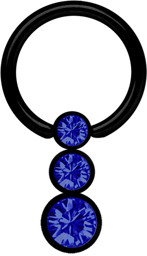 Zeige Details für Stahl Klemm Intimring PVD schwarz mit Dreier-Steinkugel in 4/5/6 mm Ø Bild von Stahl Klemm Intimring PVD schwarz mit Dreier-Steinkugel in 4/5/6 mm Ø