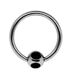Zeige Details für Stahl 316L Piercing Ring 1,6 x 8-12 mm + 4 Stein Kugel in 5 mm  Bild von Stahl 316L Piercing Ring 1,6 x 8-12 mm + 4 Stein Kugel in 5 mm