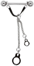 Zeige Details für Brust Piercing Schmuck, Pewter, Bügel mit Handschellen Hänger Bild von Brust Piercing Schmuck, Pewter, Bügel mit Handschellen Hänger