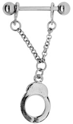 Zeige Details für Brust Piercing Pewter, Handschelle mit Ketten Bild von Brust Piercing Pewter, Handschelle mit Ketten