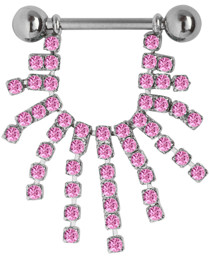 Zeige Details für Brust Piercing Schmuck Gliederkette mit 49 gefassten Steinen Bild von Brust Piercing Schmuck Gliederkette mit 49 gefassten Steinen