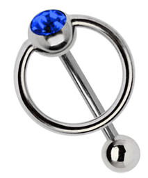 Zeige Details für Bauchpiercing, Banane Stahl, 6 mm Steinkugel mit Klemmring Bild von Bauchpiercing, Banane Stahl, 6 mm Steinkugel mit Klemmring