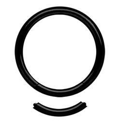 Zeige Details für Piercing Smooth Segmentring Stahl PVD schwarz in 1,6 mm Bild von Piercing Smooth Segmentring Stahl PVD schwarz in 1,6 mm