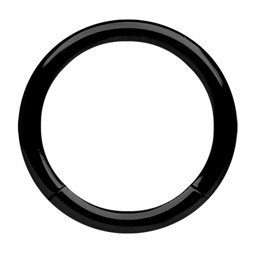 Bild von Piercing Smooth Segmentring Stahl PVD schwarz in 2,5 mm