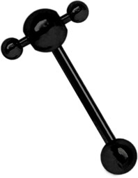 Zeige Details für Zungen Piercing Stab Stahl schwarz in 1,6 x 12 - 22 mm + Spinner Bild von Zungen Piercing Stab Stahl schwarz in 1,6 x 12 - 22 mm + Spinner