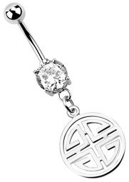 Zeige Details für Bauchnabel Piercing Banane Stahl, 7 mm Stein, Anhänger mit Mandala Bild von Bauchnabel Piercing Banane Stahl, 7 mm Stein, Anhänger mit Mandala