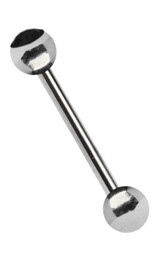 Bild von Titan Intimpiercing Stab in 1,2 mit Steinkugel und Verschlusskugel