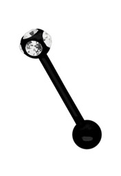 Zeige Details für Piercing Stab Stahl 316L schwarz mit 5-Stein-Kugel in 1,2 mm Bild von Piercing Stab Stahl 316L schwarz mit 5-Stein-Kugel in 1,2 mm