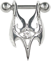 Zeige Details für Ohrpiercing Schmuck Helix Tribal mit Stein + Stahl Stab mit Kugeln Bild von Ohrpiercing Schmuck Helix Tribal mit Stein + Stahl Stab mit Kugeln