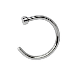 Zeige Details für Nasenpiercing Stahl Hoop Nasenring in 1,0 x 6-10 mm mit Stopper Bild von Nasenpiercing Stahl Hoop Nasenring in 1,0 x 6-10 mm mit Stopper