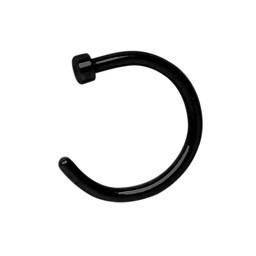 Zeige Details für Nasen Piercing Hoop Nasenring schwarz, 1,0 x 6-10 mm Stopper Bild von Nasen Piercing Hoop Nasenring schwarz, 1,0 x 6-10 mm Stopper