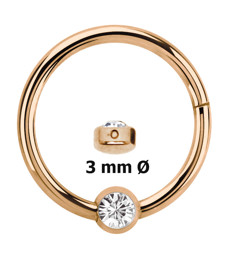 Zeige Details für Lippenpiercing Rose Gold Ring BCR, Clicker mit 3 mm Steinplatte in 1,2 mm Bild von Lippenpiercing Rose Gold Ring BCR, Clicker mit 3 mm Steinplatte in 1,2 mm