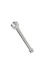 Zeige Details für Piercing Stahl Nasenstecker mit Stein, Stab 1,0 mm + Stopper Bild von Piercing Stahl Nasenstecker mit Stein, Stab 1,0 mm + Stopper