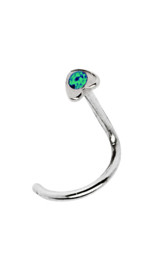 Zeige Details für Piercing Stahl Nasenstecker Herz mit Stein, Stab 0,8 mm + Spirale Bild von Piercing Stahl Nasenstecker Herz mit Stein, Stab 0,8 mm + Spirale