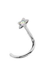 Zeige Details für Piercing Stahl Nasenstecker Stern mit Stein, Stab 0,8 mm + Spirale Bild von Piercing Stahl Nasenstecker Stern mit Stein, Stab 0,8 mm + Spirale