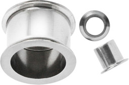 Bild von Titan Ohr Piercing Flesh Tunnel mit Innengewinde von 16-20 mm Ø