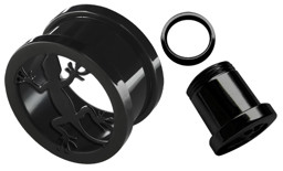 Zeige Details für Ohrpiercing Schmuck Flesh Tunnel schwarz, Echse in 8-16 mm Bild von Ohrpiercing Schmuck Flesh Tunnel schwarz, Echse in 8-16 mm