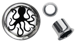 Zeige Details für Ohr Piercing Schmuck Stahl Flesh Tunnel in 8-12 mm mit Oktopus Bild von Ohr Piercing Schmuck Stahl Flesh Tunnel in 8-12 mm mit Oktopus