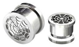 Zeige Details für Ohr Piercing Schmuck Flesh Tunnel mit Spinnennetz in 6-16 mm Ø Bild von Ohr Piercing Schmuck Flesh Tunnel mit Spinnennetz in 6-16 mm Ø