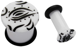 Zeige Details für Ohrpiercing Schmuck Acryl Plug mit Augen Tribal in 3-10 mm Bild von Ohrpiercing Schmuck Acryl Plug mit Augen Tribal in 3-10 mm