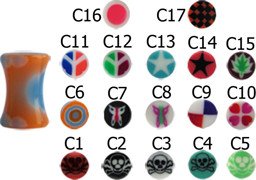 Zeige Details für Acryl Piercing Schmuck Plug 6 mm mit verschiedenen Motiven Bild von Acryl Piercing Schmuck Plug 6 mm mit verschiedenen Motiven