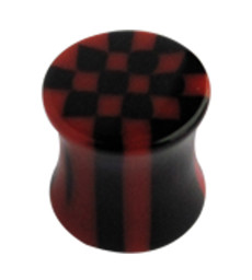 Zeige Details für Acryl Piercing Schmuck Plug 10 mm mit Schachbrettmuster Bild von Acryl Piercing Schmuck Plug 10 mm mit Schachbrettmuster