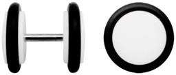 Zeige Details für Acryl Ohr Piercing Fake Plug weiß, 6 mm Ø + Stab in 1,2 mm Bild von Acryl Ohr Piercing Fake Plug weiß, 6 mm Ø + Stab in 1,2 mm